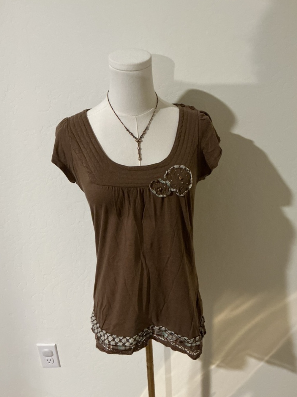 Decree Brown babydoll top